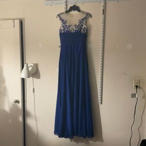 Royal blue ball gown